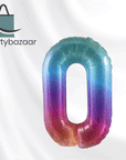 Ombre Number 0 Balloon