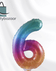Ombre Number 6 Balloon
