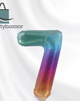 Ombre Number 7 Balloon