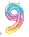Ombre Number 9 Balloon