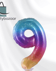 Ombre Number 9 Balloon