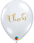 Transparent Cheers Latex Balloon (Helium/Air Filled) - 11 Inches
