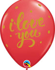 I Love You Bold Script Balloon (Helium/Air Filled) - 11 Inches
