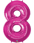 Number 8 Magenta Balloon