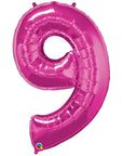 Number 9 Magenta Balloon