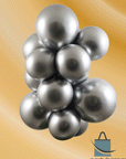 Chrome® Silver Latex Balloon (Air Filled) - 7 Inches