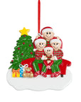 Personalised Ceramic Resin Ornament Family on the sofa for 4-1