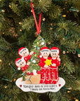 Personalised Ceramic Resin Ornament Decorating the family tree in 4- 1pc