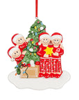 Personalised Ceramic Resin Ornament Decorating the family tree in 4- 1pc