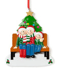 Personalised Ceramic Resin Ornament  Christmas bench for 3-1 pc