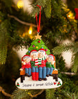 Personalised Ceramic Resin Ornament  Christmas bench for 4-1 pC
