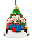 Personalised Ceramic Resin Ornament  Christmas bench for 4-1 pC