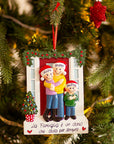 Personalised Ceramic Resin Ornament  Christmas door for 3-1 pc