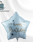 Happy Birthday Star Blue Balloon