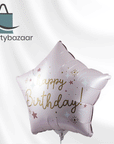 Happy Birthday Star Pink Balloon