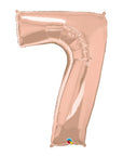 Number 7 Rose Gold (Helium) - 34 Inches