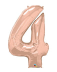 Number 4 Rose Gold (Helium) - 34 Inches