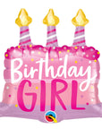 Birthday Girl Cake & Candles Balloon