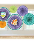 Paper Fan Decoration Woodland Welcome-6pc