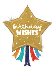 Birthday Wishes Star (Helium) - 43 Inches