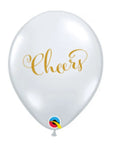 Transparent Cheers Latex Balloon (Helium/Air Filled) - 11 Inches