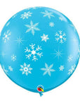 Snowflakes & Sparkles A Round Balloon (Helium/Air Filled) - 30 Inches