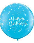 Birthday Shinning Star A Round Balloon (Helium/Air Filled) - 30 Inches