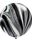 Black & White SuperAgate Balloon (Helium/Air Filled) - 30 Inches