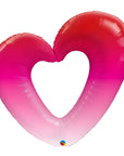 Pink Ombre Heart (Helium) - 42 Inches
