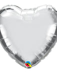 Heart Silver (Air-filled) - 4 Inches