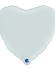Heart Satin Pastel Blue (Helium) - 18 Inches