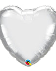 Heart Chrome® Silver (Helium) - 18 Inches