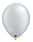 Metallic Silver Latex Balloon (Helium/Air Filled) - 11 Inches