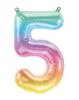 Ombre Number 5 Balloon