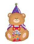 Birthday Bear with Cupcake (Helium) - 36 Inches