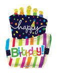 Happy Birthday Funky Cake Shape (Helium) - 36 Inches