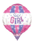 Baby Girl Hot Air Balloon 3D- 28 Inches