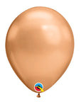 Chrome® Rose Gold Latex Balloon (Air Filled) - 7 Inches