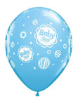 Baby Boy Dots Latex Balloon (Helium/Air Filled) - 11 Inches