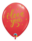 I Love You Bold Script Balloon (Helium/Air Filled) - 11 Inches