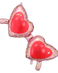 Foil Balloon Heart Glasses (Helium)- 38*16 Inches