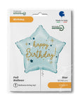 Happy Birthday Star Blue Balloon