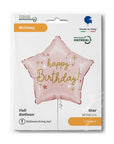 Happy Birthday Star Pink Balloon