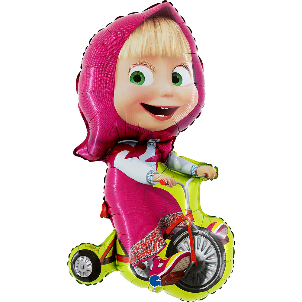 Biking Masha  (Helium/ Air Filled )- 31 Inches