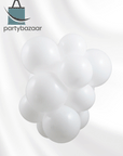 White Latex Balloon (Helium/Air Filled) - 11 Inches