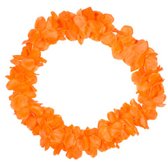 Hawaiian Flower Lei Neon Orange- 1Pc