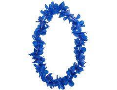 Hawaiian Flower Lei Neon Blue- 1Pc