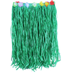 Adult Flowered Hula Skirts Green- 1Pc