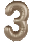 Number 3 Starlight Gold (Helium) - 34 Inches