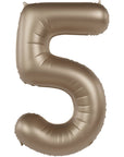 Number 5 Starlight Gold (Helium) - 34 Inches